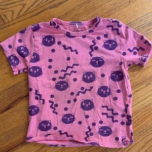 Mini Rodini Kids Cats and Squiggles tee